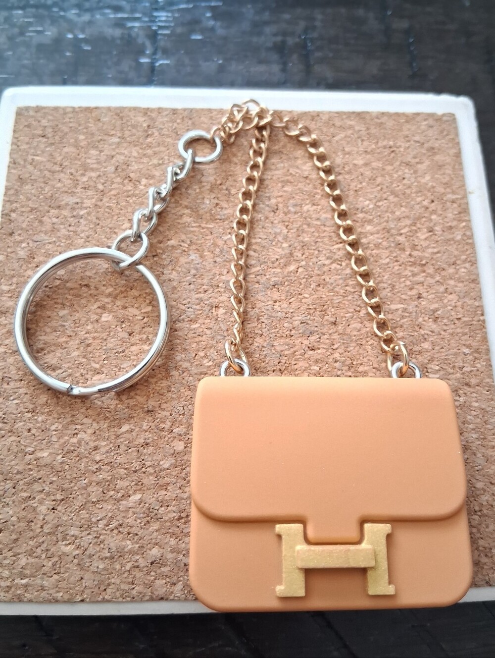 Orange Mini Fashion Purse Keychain